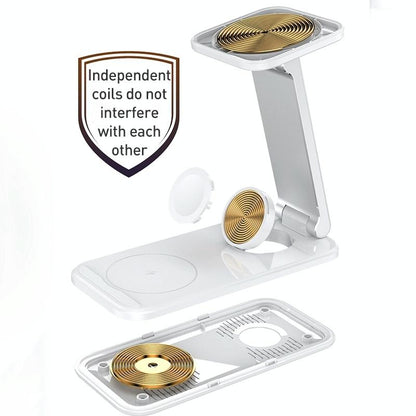 Foldable 3 In 1 Wireless Fast Charger White Tristar Online