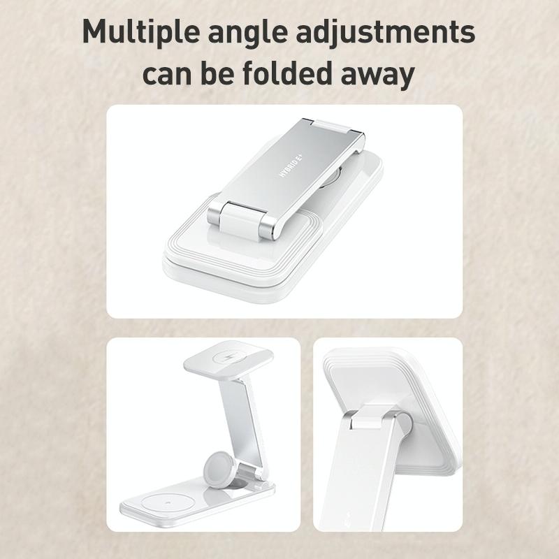 Foldable 3 In 1 Wireless Fast Charger White Tristar Online