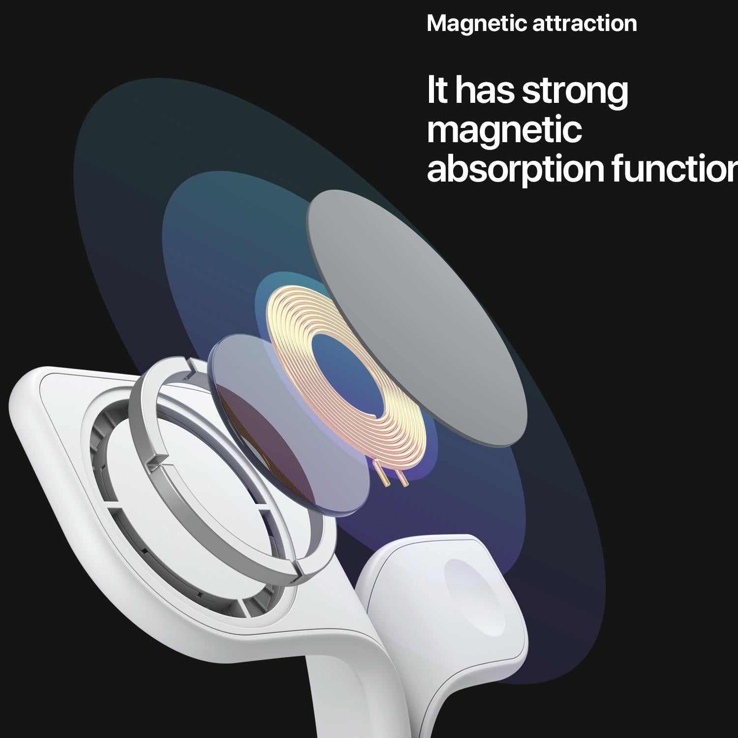 15W 5 In 1 Magnetic Wireless Charger With Stand - Black Tristar Online