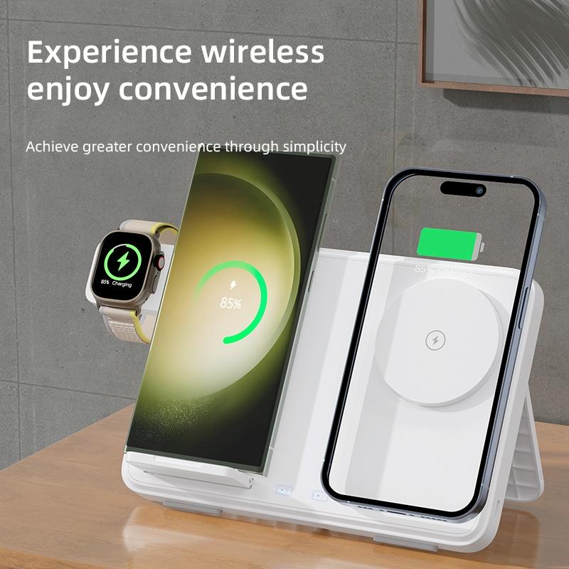 15W Magnetic Wireless Charger With Night Light - Black Tristar Online