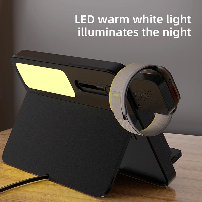 15W Magnetic Wireless Charger With Night Light - Black Tristar Online