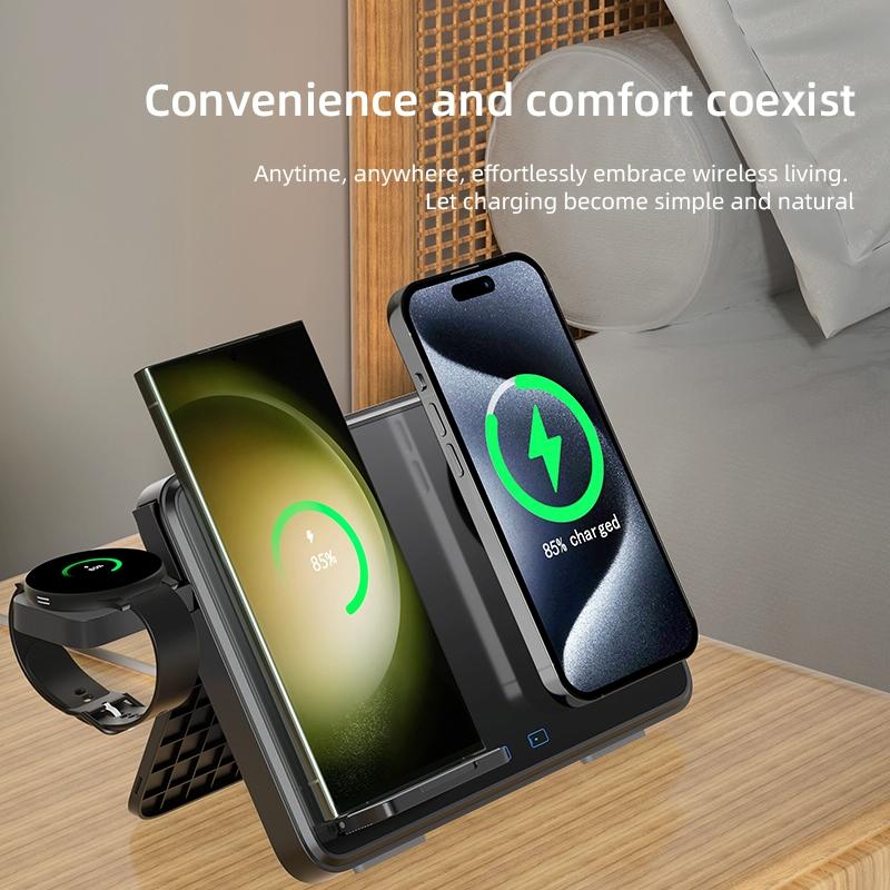 15W Magnetic Wireless Charger With Night Light - Black Tristar Online