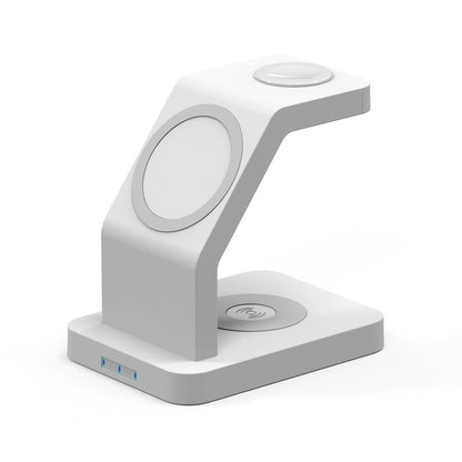 3 In 1 Magnetic Wireless Charger For Iphone Iwatch Airpods - White Tristar Online