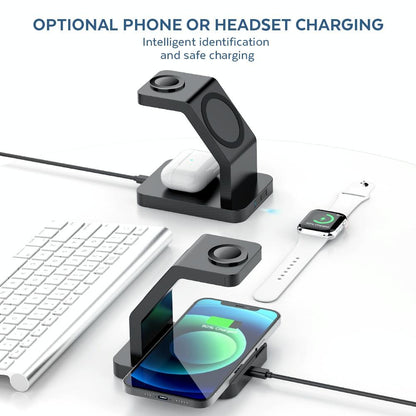 3 In 1 Magnetic Wireless Charger For Iphone Iwatch Airpods - White Tristar Online