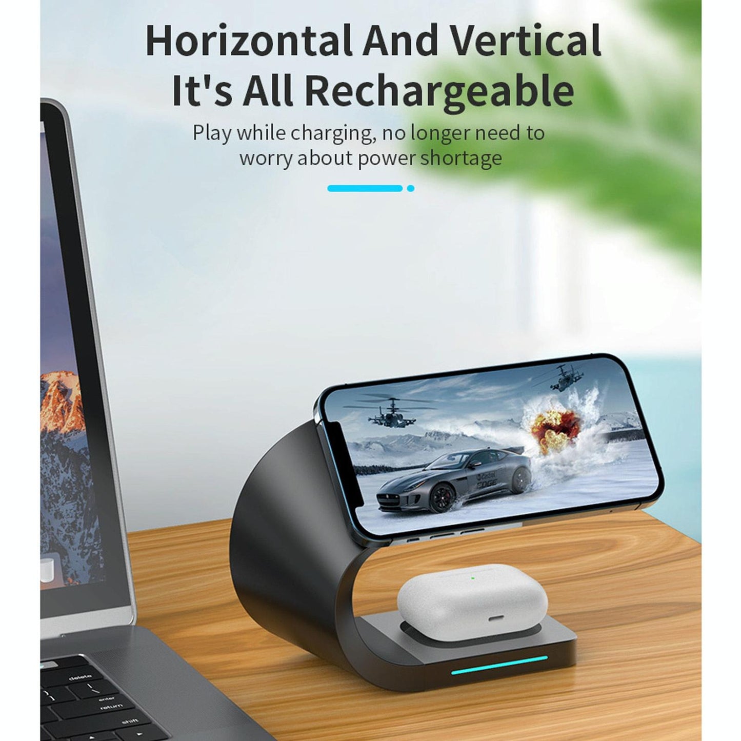 4 In 1 Magnetic Wireless Charger For Iphone Iwatches Airpods - Black Tristar Online