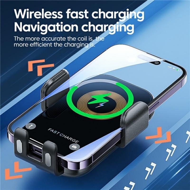 Touch-sensing Car Vent Wireless Charger Holder - X12 - Black Tristar Online