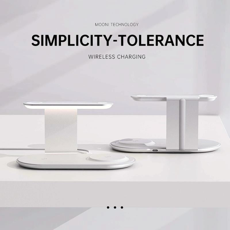 3 In 1 Wireless Charger With Night Light 15W - Black Tristar Online