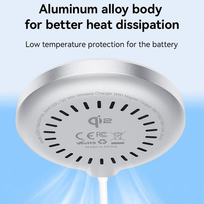 15W Magnetic Fast Wireless Charger White Tristar Online