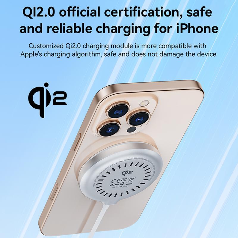 15W Magnetic Fast Wireless Charger White Tristar Online