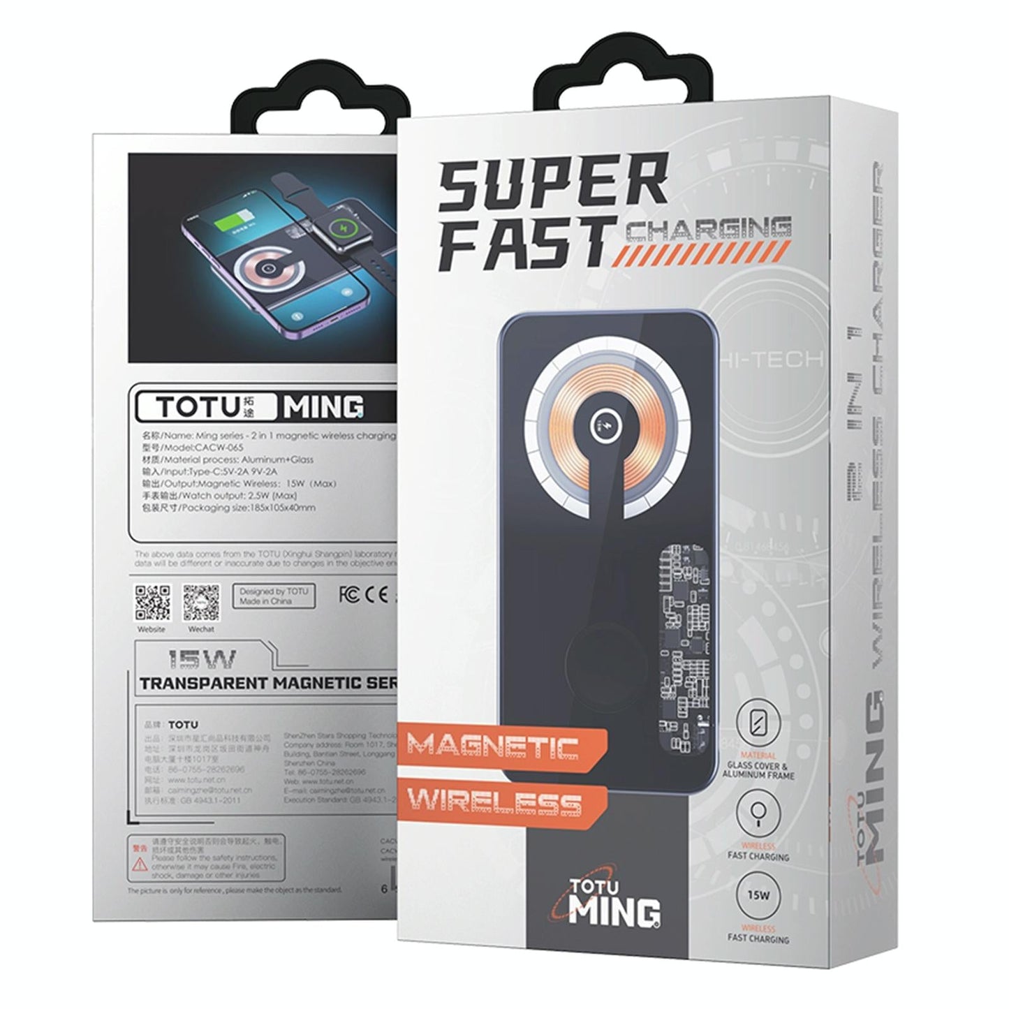 2 In 1 Magnetic Wireless Charger Grey Tristar Online