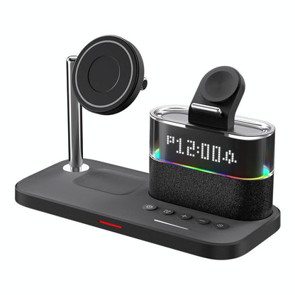 15W Wireless Charger Clock Lamp Multifunctional - Black Tristar Online
