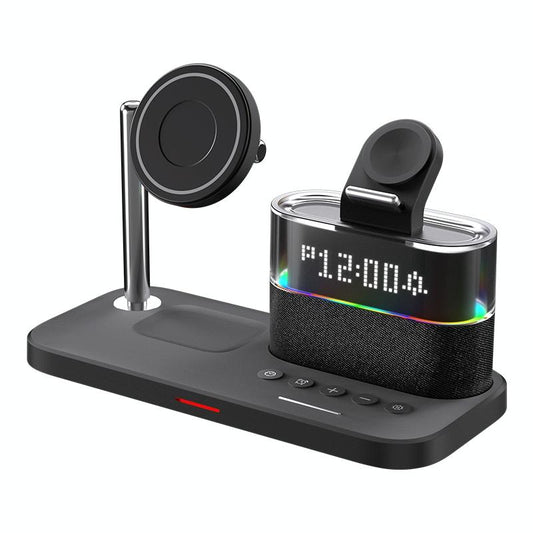 15W Wireless Charger Clock Lamp Multifunctional - Black Tristar Online