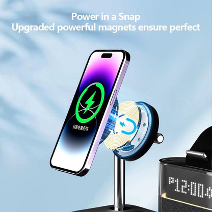 15W Wireless Charger Clock Lamp Multifunctional - Black Tristar Online