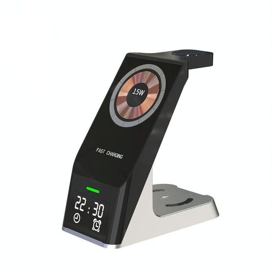 15W 6 In 1 Magnetic Wireless Charger With Clock For Iwatch / Airpods Tristar Online