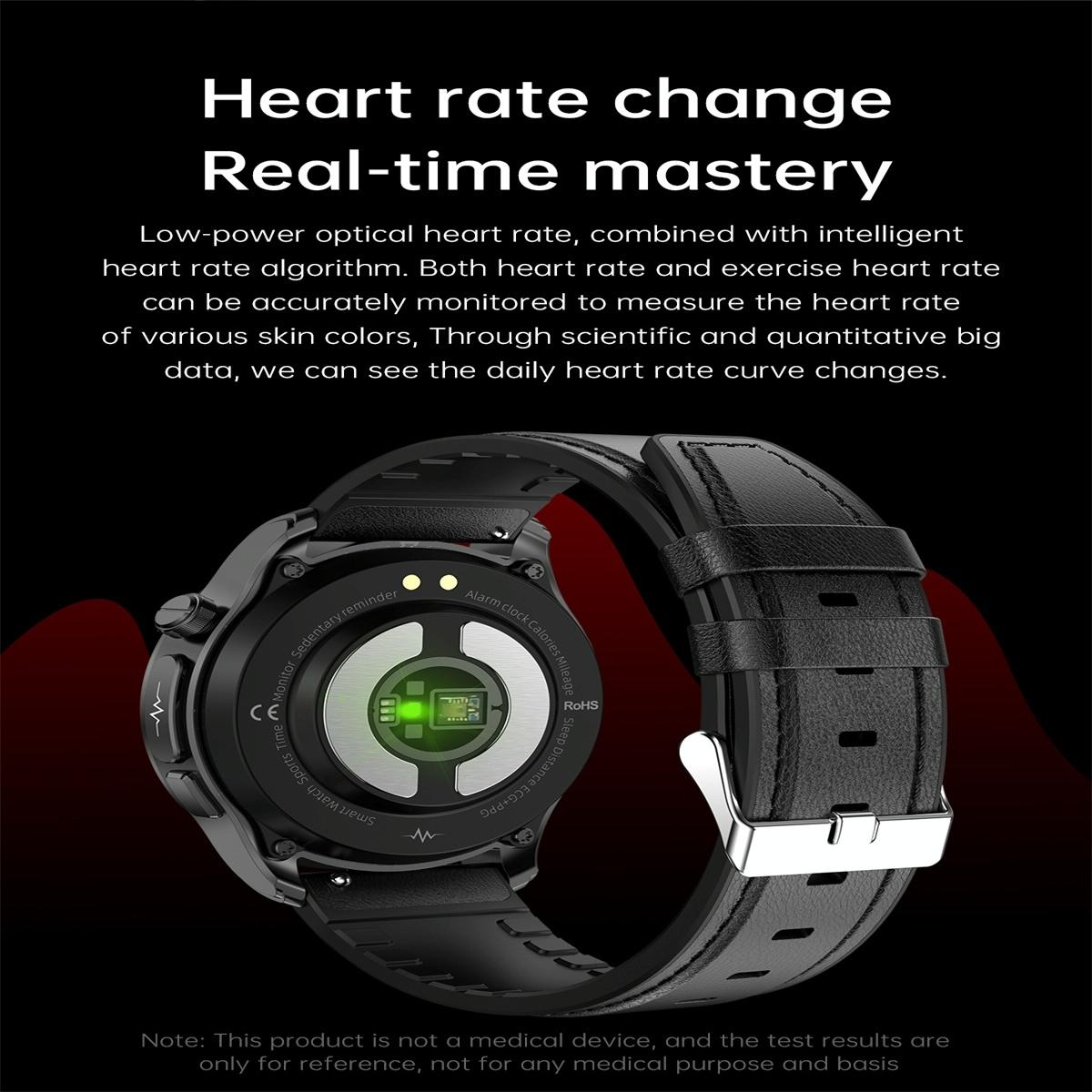 Smart Watch With Heart / Blood Monitoring - Black Tristar Online