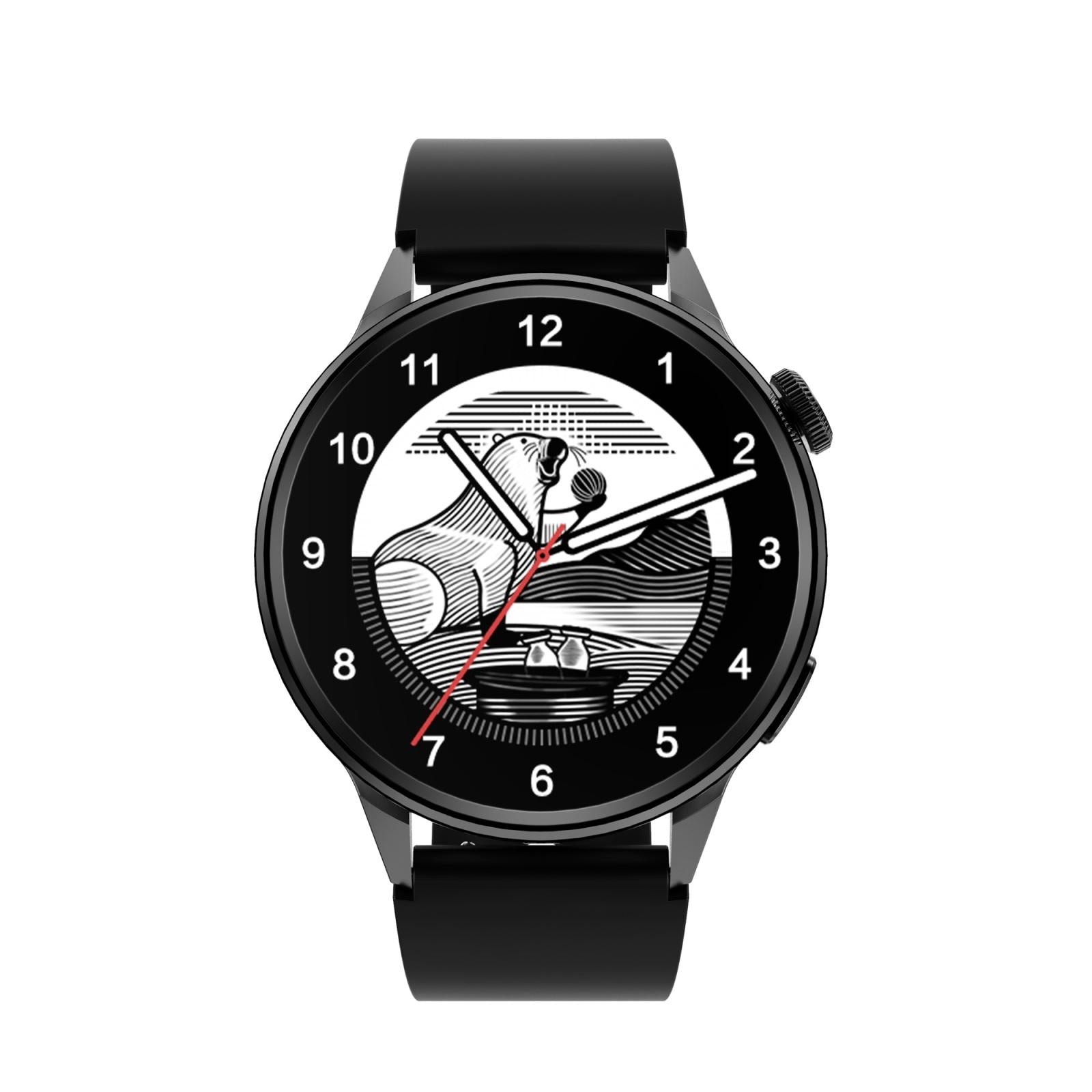 Silicone Band Smart Watch With Colour Screen - Black Tristar Online