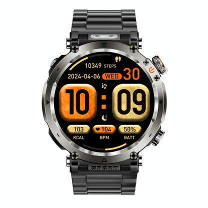Waterproof Smart Watch With Flashlight Banknote Detector And Compass - Steel Band Tristar Online