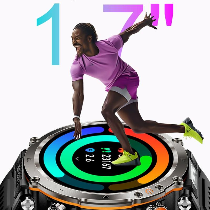 Waterproof Smart Watch With Flashlight Banknote Detector And Compass - Steel Band Tristar Online