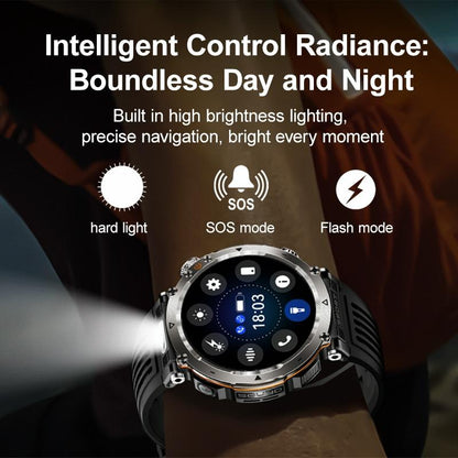 Waterproof Smart Watch With Flashlight Banknote Detector And Compass - Steel Band Tristar Online