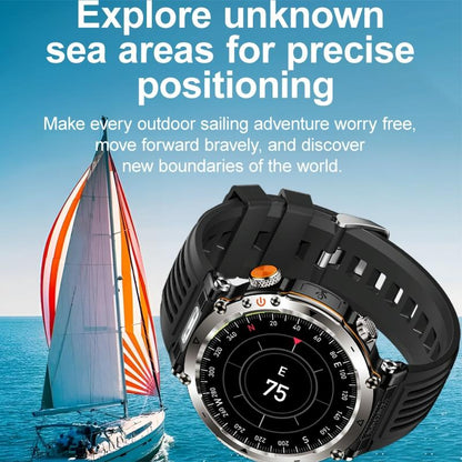 Waterproof Smart Watch With Flashlight Banknote Detector And Compass - Steel Band Tristar Online