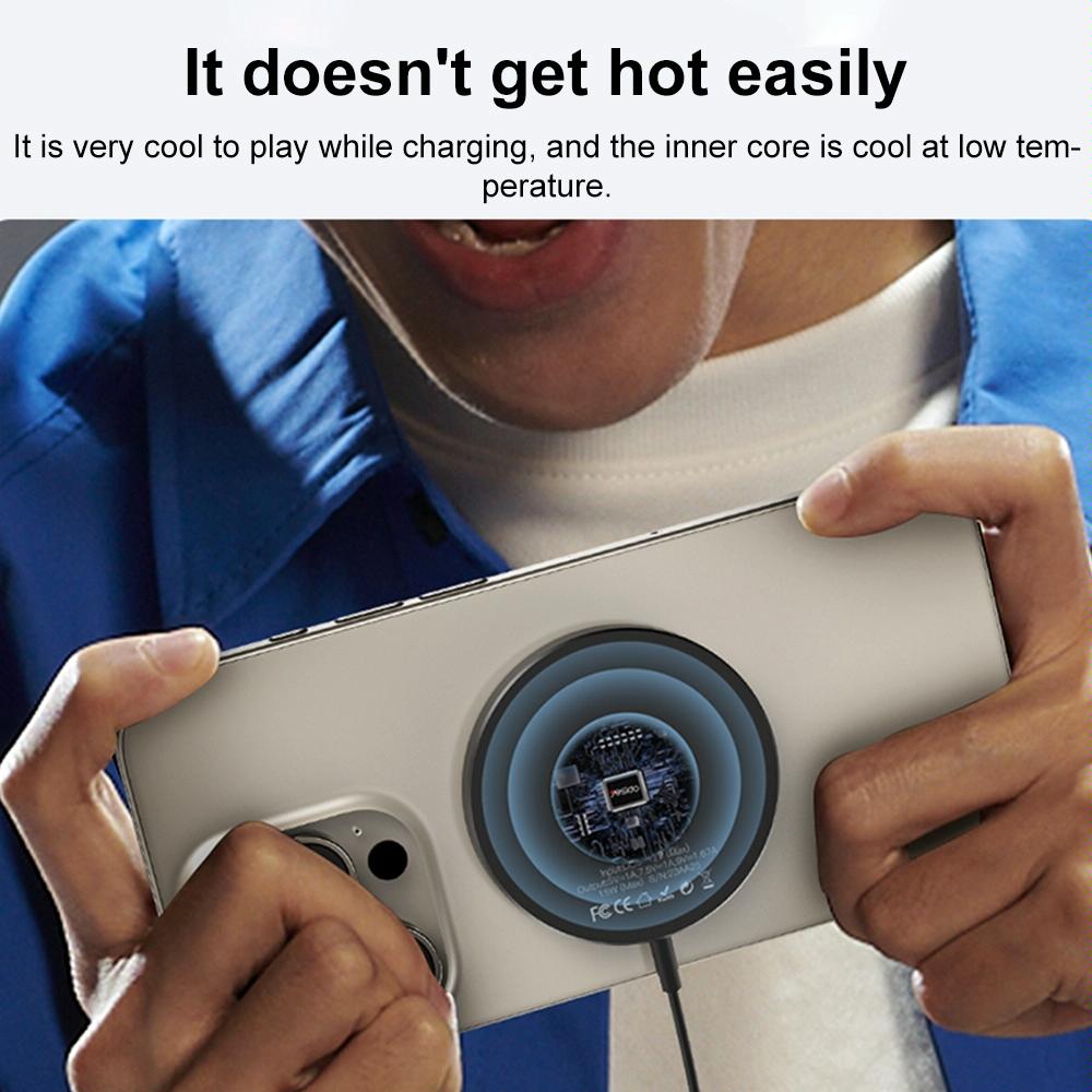 15W Magnetic Wireless Charger Detachable Black Tristar Online