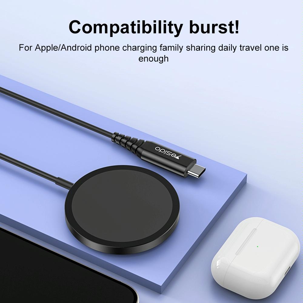 15W Magnetic Wireless Charger Detachable Black Tristar Online