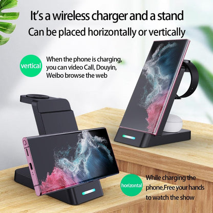 15W 3 In 1 Wireless Charger For Samsung Watch And Galaxy Buds - White Tristar Online