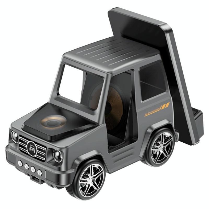 6 In 1 Car Shape Speaker With Clock & Wireless Charger - Grey Tristar Online