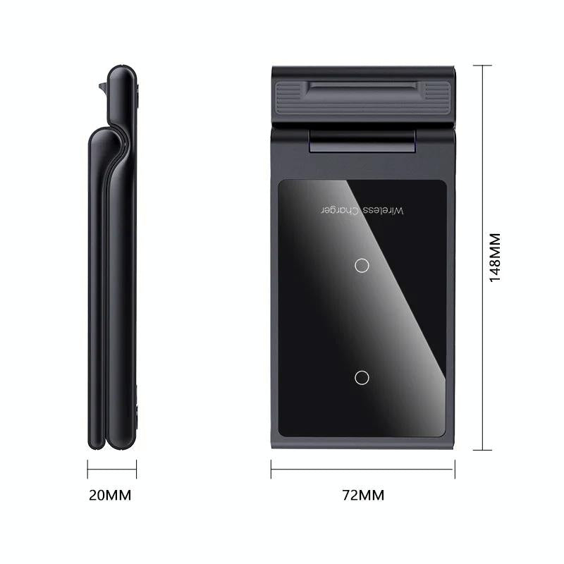 15W Foldable 3 In 1 Wireless Charger Black Tristar Online