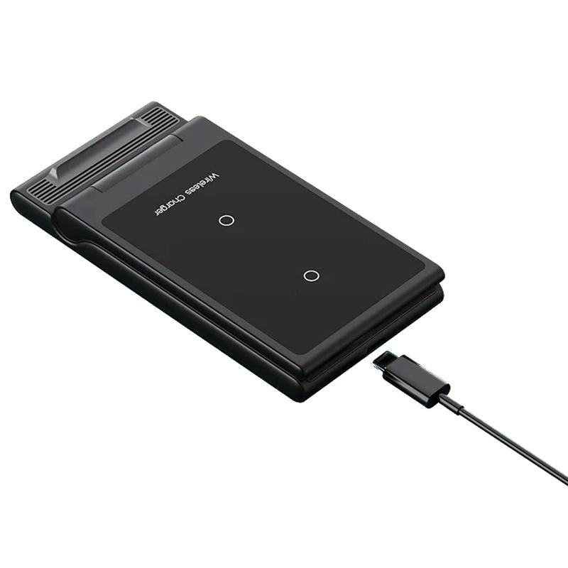 15W Foldable 3 In 1 Wireless Charger Black Tristar Online