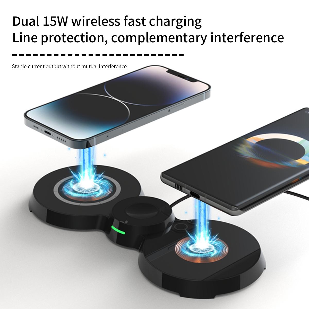 15W 3 In 1 Transparent Magnetic Wireless Charger Tristar Online