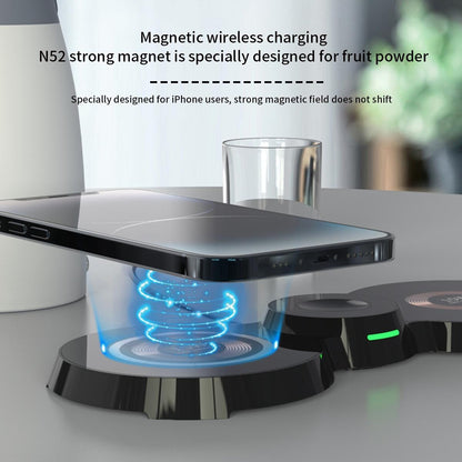 15W 3 In 1 Transparent Magnetic Wireless Charger Tristar Online