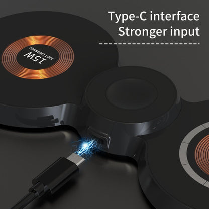 15W 3 In 1 Transparent Magnetic Wireless Charger Tristar Online