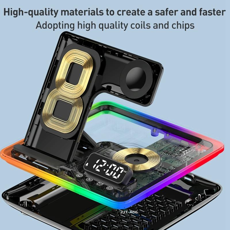 15W 5 In 1 Foldable Wireless Charger Stand - Black Tristar Online