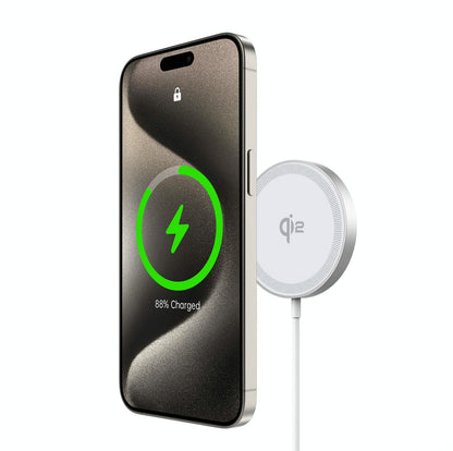 15W Magnetic Suction Wireless Charger White Tristar Online