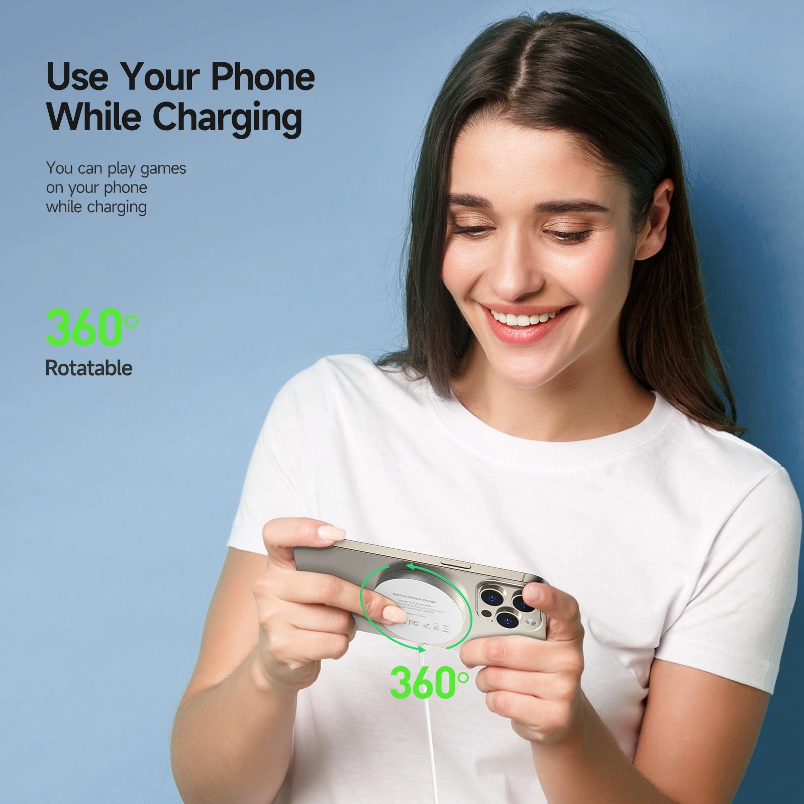 15W Magnetic Suction Wireless Charger White Tristar Online