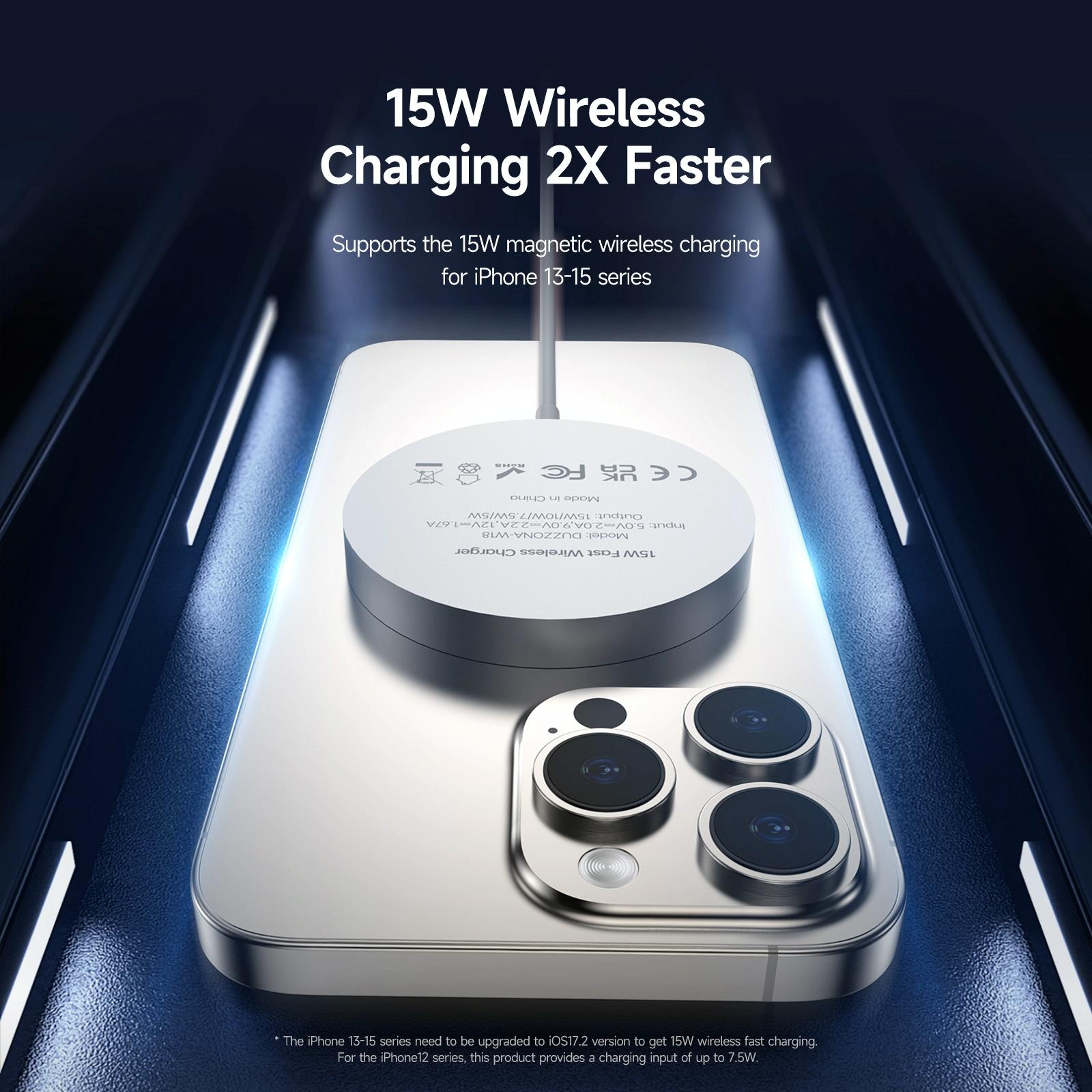 15W Magnetic Suction Wireless Charger White Tristar Online