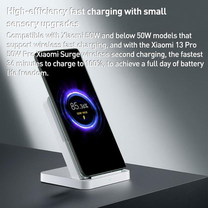 50W Vertical Air Cooled Wireless Charger White Tristar Online