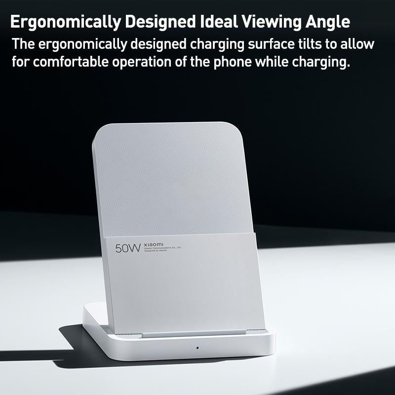 50W Vertical Air Cooled Wireless Charger White Tristar Online