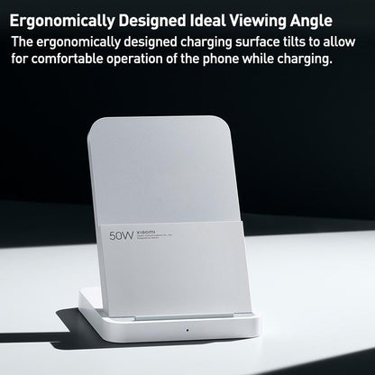 50W Vertical Air Cooled Wireless Charger White Tristar Online