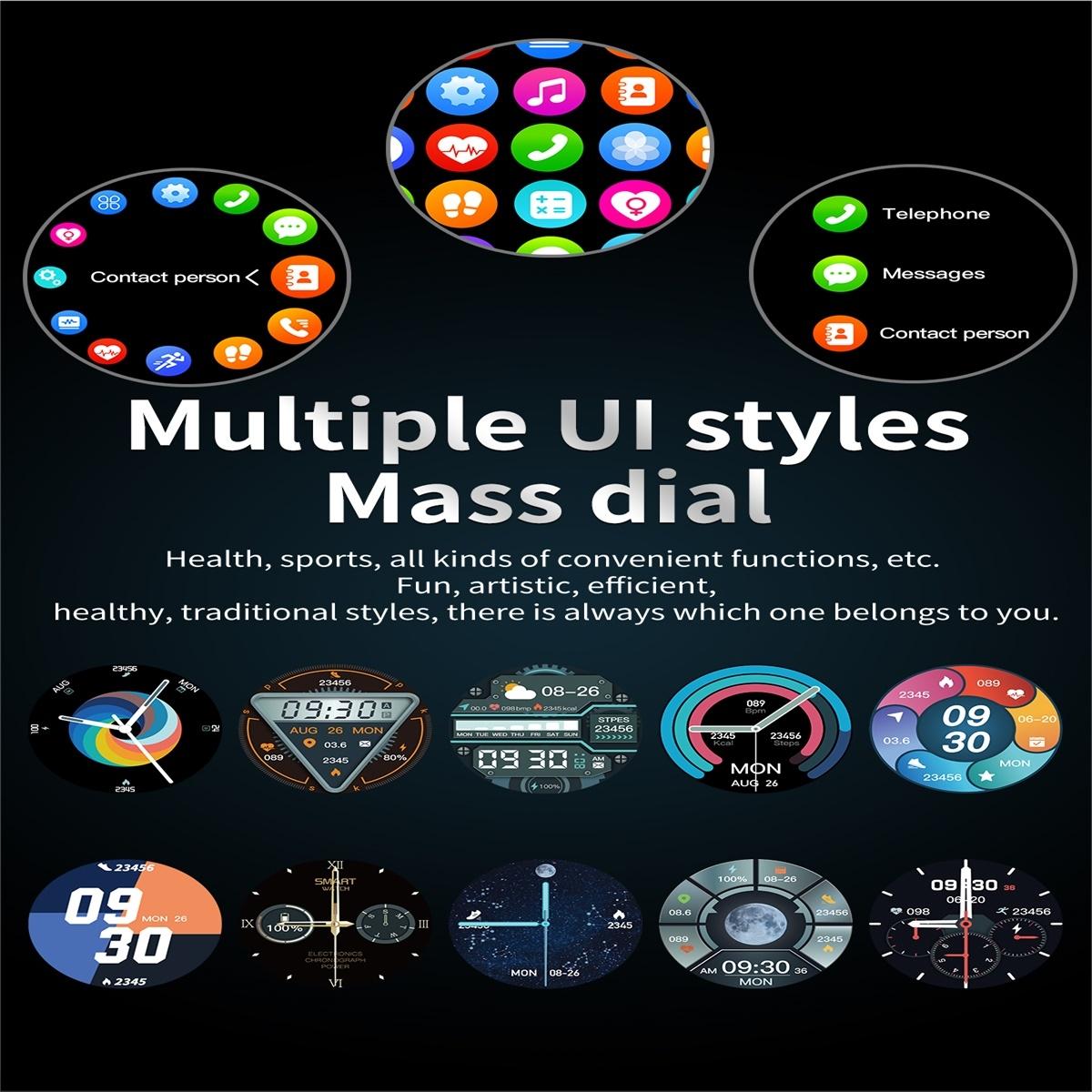 Smart Watch With Heart Rate And Blood Pressure Monitoring - Colour Screen - Black Tristar Online