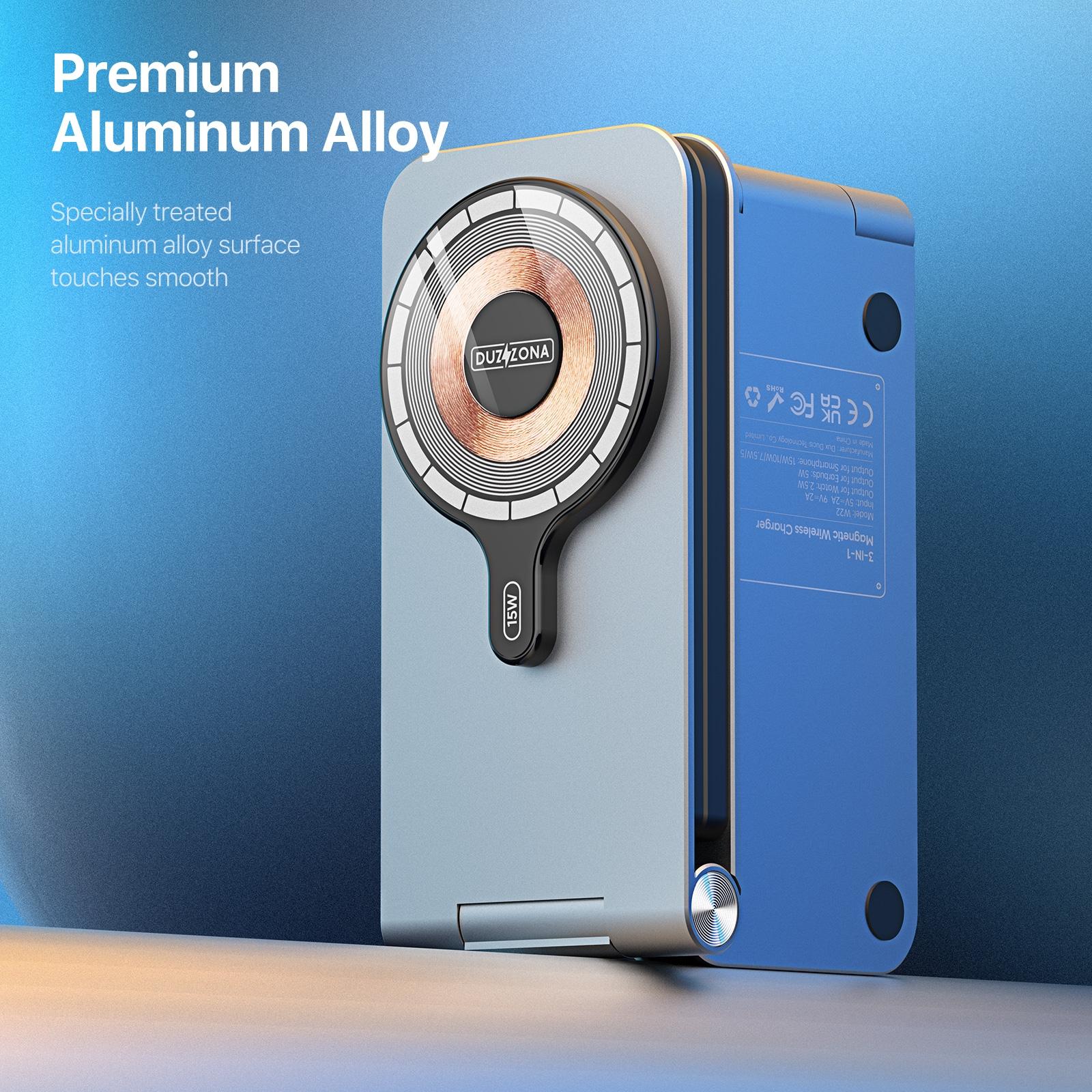 15W 3 In 1 Foldable Magnetic Wireless Charger Grey Tristar Online