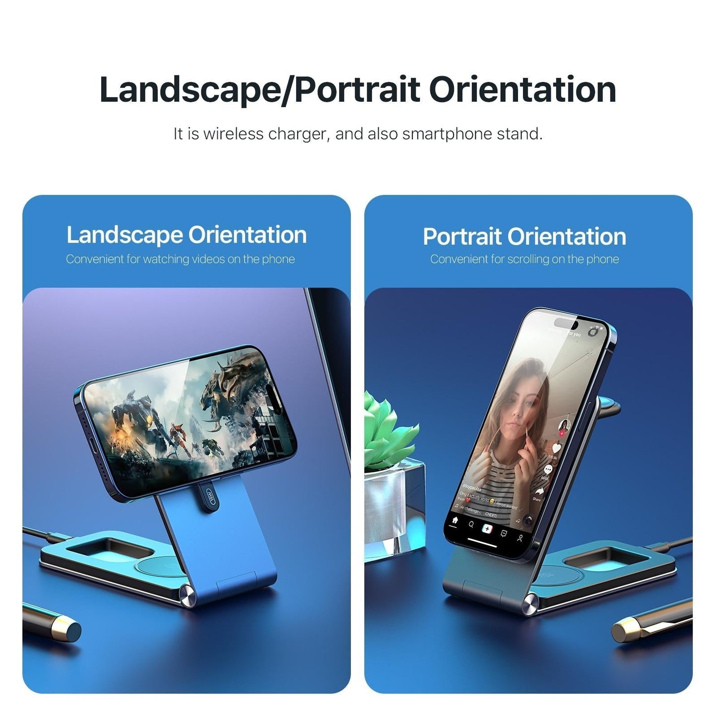 15W 3 In 1 Foldable Magnetic Wireless Charger Grey Tristar Online