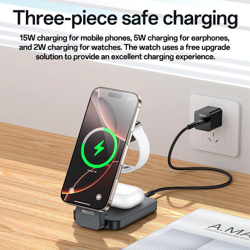 4 In 1 Magnetic Wireless Charging Stand With Night Light Tristar Online