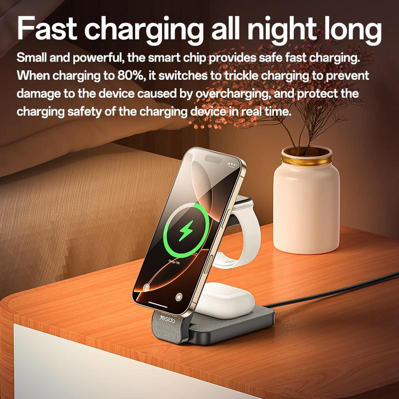 4 In 1 Magnetic Wireless Charging Stand With Night Light Tristar Online