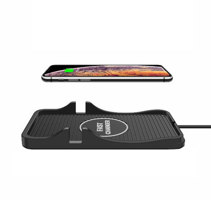 2-in-1 Non-slip Wireless Charger for C7 Car Navigation - Black Tristar Online