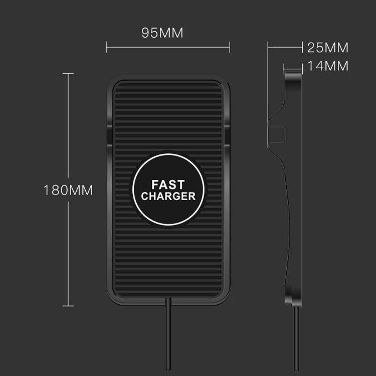 2-in-1 Non-slip Wireless Charger for C7 Car Navigation - Black Tristar Online