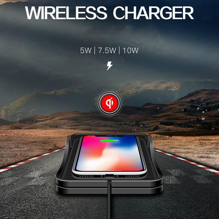 2-in-1 Non-slip Wireless Charger for C7 Car Navigation - Black Tristar Online