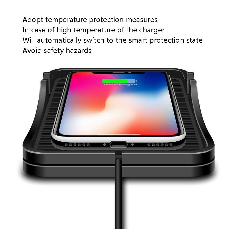 2-in-1 Non-slip Wireless Charger for C7 Car Navigation - Black Tristar Online