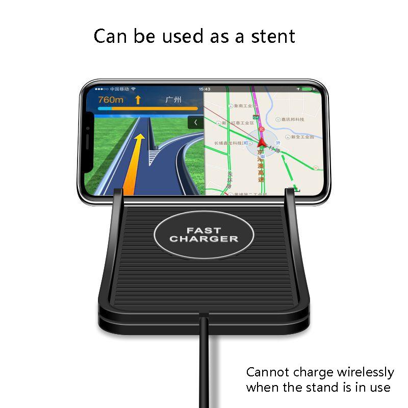 2-in-1 Non-slip Wireless Charger for C7 Car Navigation - Black Tristar Online